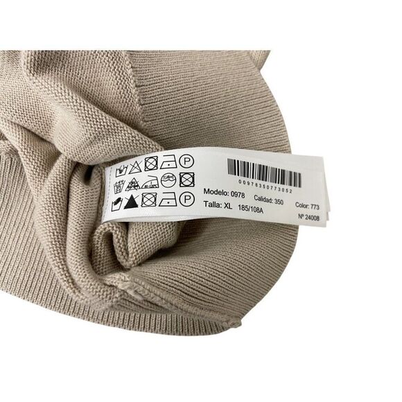 Massimo Dutti Mens Cardigan Sweater XL Beige Cotton Full Zip 0978/350 NWT - Picture 10 of 13